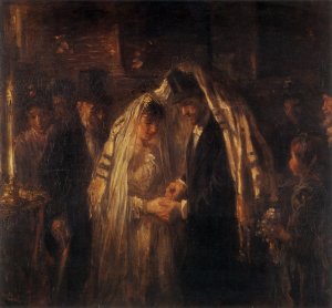 Jozef Israels, The Jewish Wedding, Painting on canvas