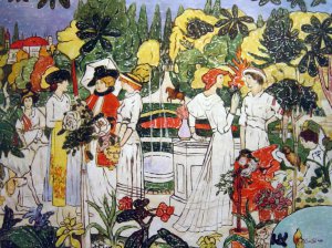 Women In A Garden Art Reproduction