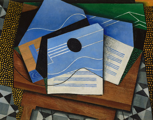 Juan Gris, A Guitar on a Table, Painting on canvas