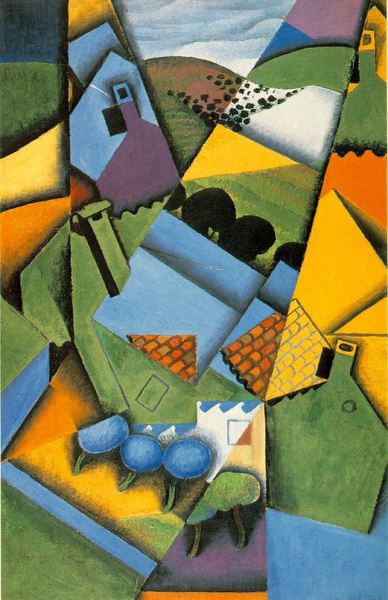 A Landscape with Houses at Ceret. The painting by Juan Gris