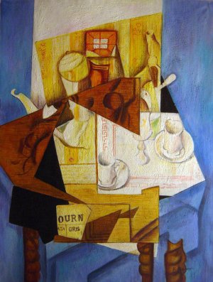 Juan Gris, Breakfast, Painting on canvas