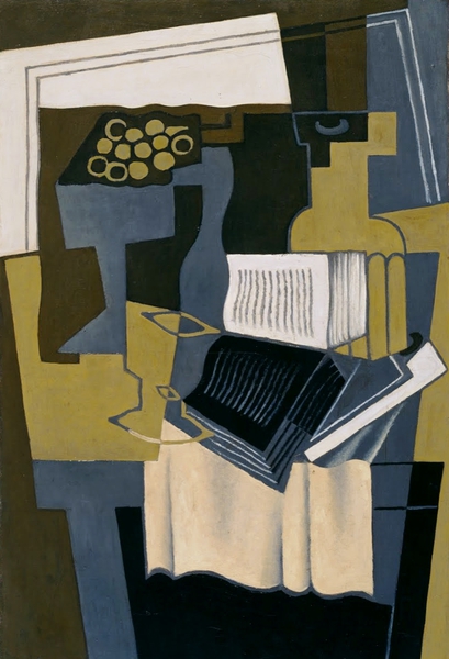 Carafe and Book. The painting by Juan Gris