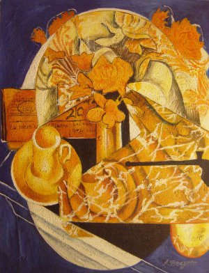 Juan Gris, Flowers, Painting on canvas