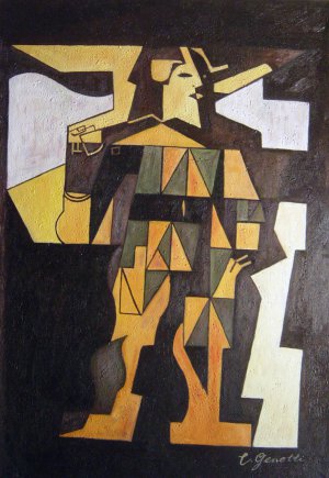 Juan Gris, Harlequin, Painting on canvas