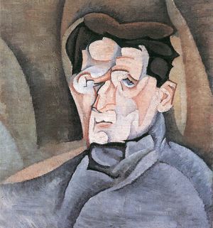 Juan Gris, Portrait Maurice Raynal, Painting on canvas