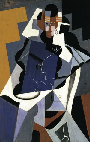 Juan Gris, Seated Woman, Painting on canvas