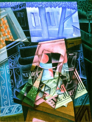 Juan Gris, Still Life before an Open Window, Place Ravignan, Painting on canvas