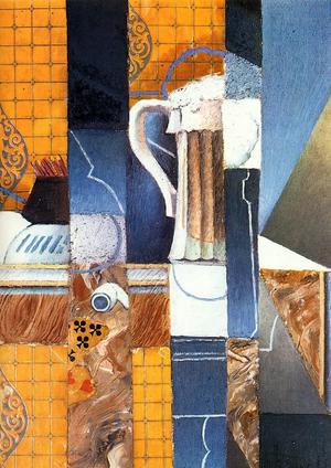 Juan Gris, The Beer Glass and Cards, Painting on canvas
