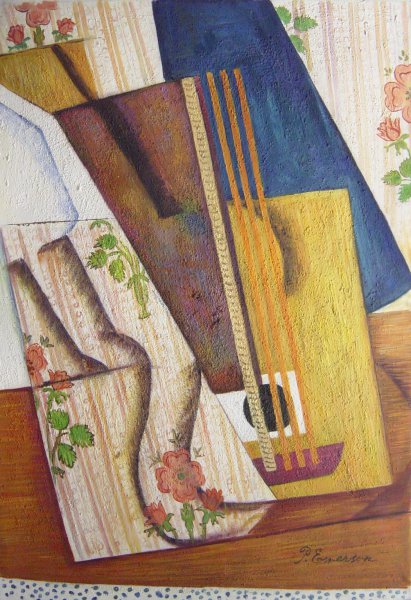 The Guitar. The painting by Juan Gris