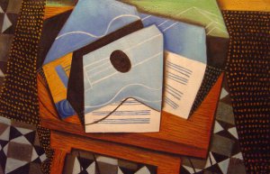 Juan Gris, The Guitar On A Table, Painting on canvas