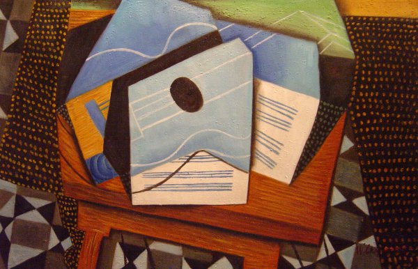 The Guitar On A Table. The painting by Juan Gris