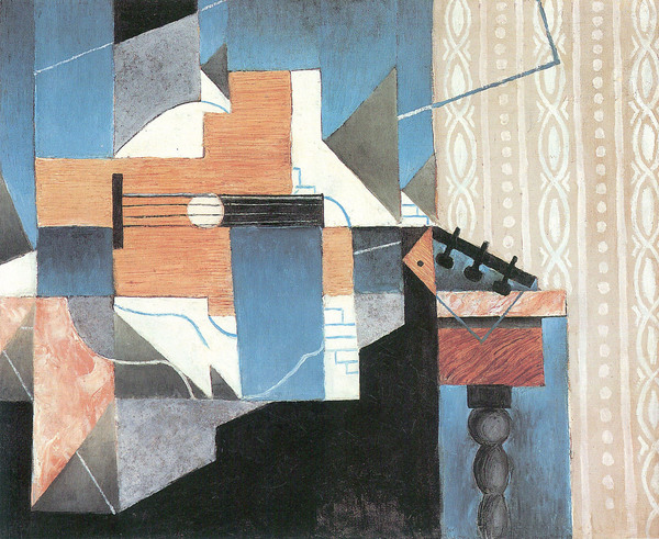 The Guitar on the Table. The painting by Juan Gris