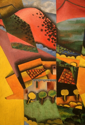 Juan Gris, The Landscape at Ceret, Sunset, Painting on canvas