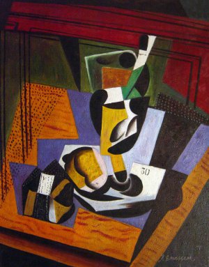 Juan Gris, The Packet Of Tobacco, Painting on canvas