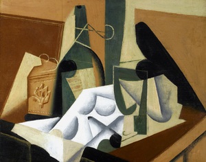 Juan Gris, The White Tablecloth, Painting on canvas