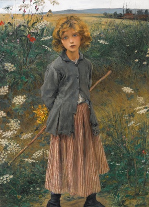 Jules Bastien-Lepage, Fleur du Chemin, Painting on canvas