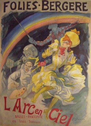 Famous paintings of Vintage Posters: Folies-Bergere, L'Arc en Ciel