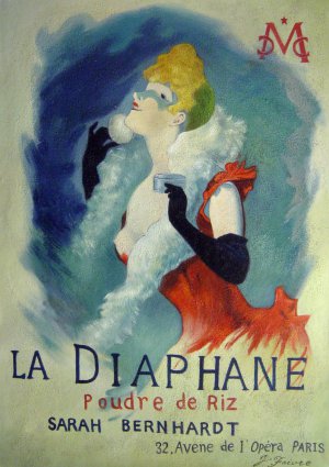 Jules Cheret, La Diaphane, Painting on canvas