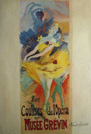 Famous paintings of Vintage Posters: Les Coulisses de L'Opera
