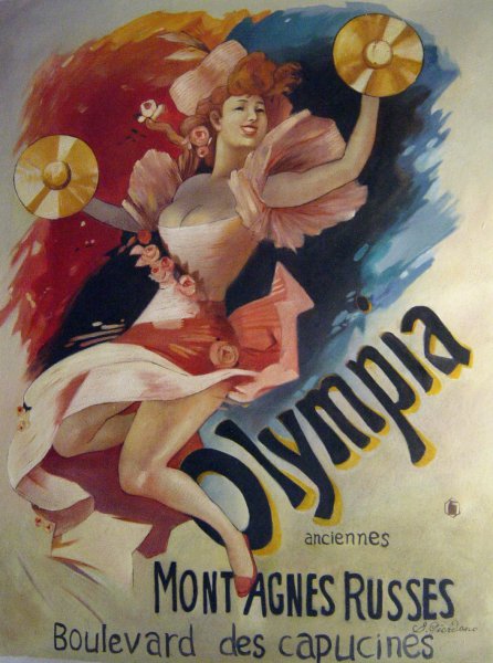 Olympia. The painting by Jules Cheret