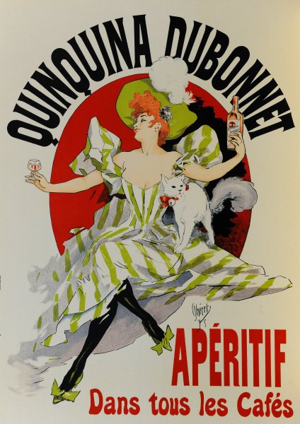 The Quinquina Dubonnet, 1895. The painting by Jules Cheret