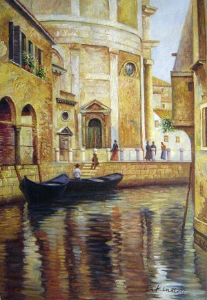 Reproduction oil paintings - Julius LeBlanc Stewart - At Rio Della Maddalena