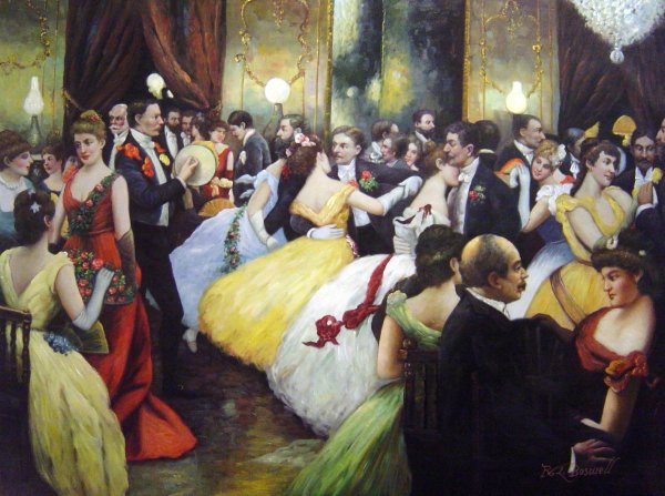 At The Ball. The painting by Julius LeBlanc Stewart