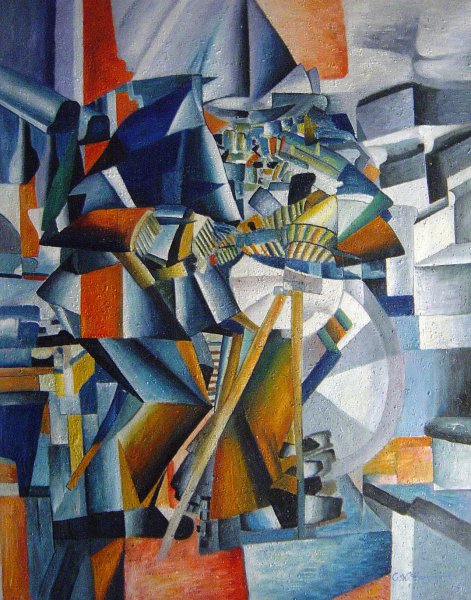 The Knife Grinder-Principle of Glittering. The painting by Kasimir Malevich