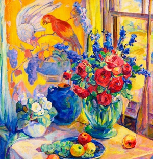 Reproduction oil paintings - Kathryn E. Bard Cherry - Corner in Studio