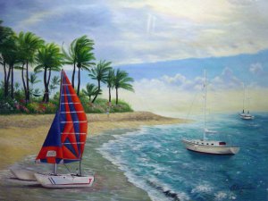 Our Originals, Kauai Shore, Painting on canvas