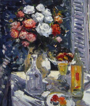 Konstantin Korovin, Flower And Fruit, Painting on canvas