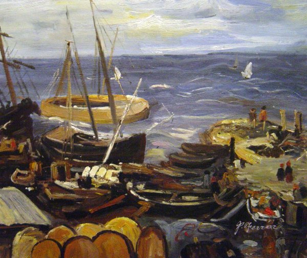 Port. The painting by Konstantin Korovin