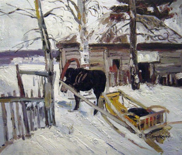 Winter. The painting by Konstantin Korovin