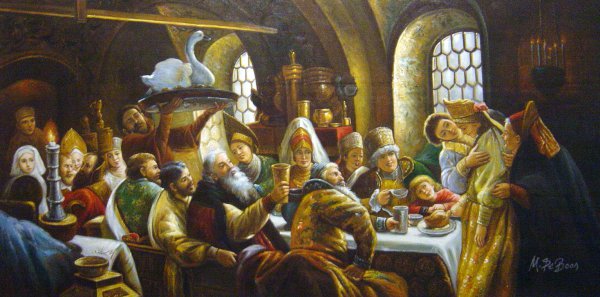 The Boyars Wedding Feast. The painting by Konstantin Makovsky