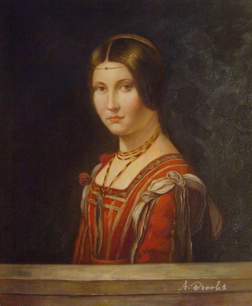 La Belle Ferroniere. The painting by Leonardo Da Vinci