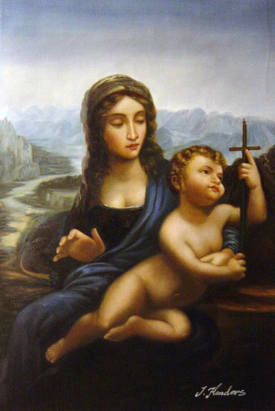 Madonna With The Yarnwinder. The painting by Leonardo Da Vinci