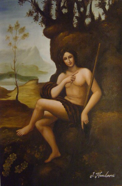 St John In The Wilderness. The painting by Leonardo Da Vinci