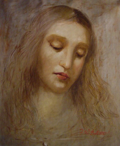 The Head Of Christ. The painting by Leonardo Da Vinci