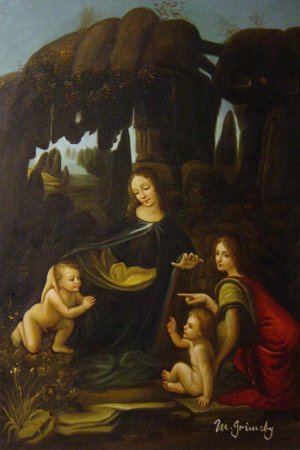 Leonardo Da Vinci, Virgin Of The Rocks, Art Reproduction
