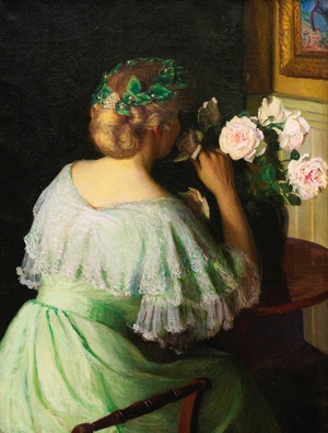 Lilla Cabot Perry, The Scent of Roses, Painting on canvas