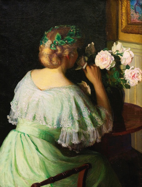 The Scent of Roses. The painting by Lilla Cabot Perry