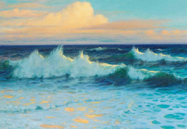 Seascape - Waves. The painting by Lionel Walden