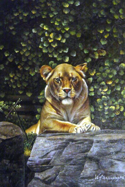 Lioness. The painting by Our Originals