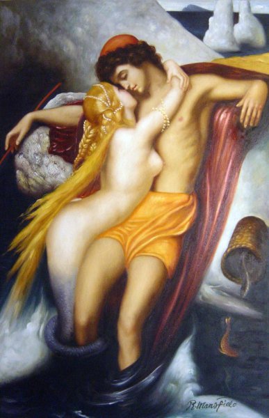 Fisherman And The Syren. The painting by Lord Frederic Leighton