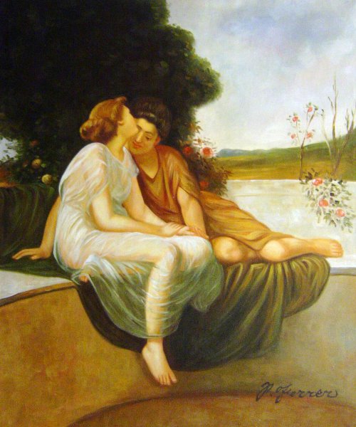 Acme And Septimus. The painting by Lord Frederic Leighton