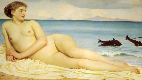 Actaea, the Nymph of the Shore. The painting by Lord Frederic Leighton