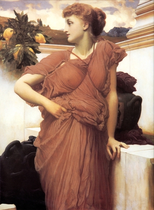Lord Frederic Leighton, At the Fountain, Painting on canvas