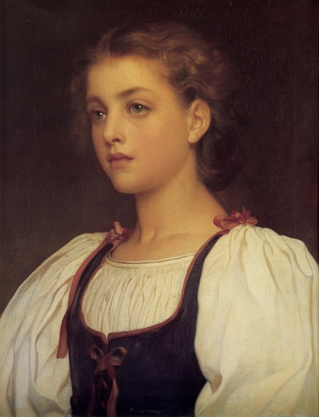 Biondina. The painting by Lord Frederic Leighton