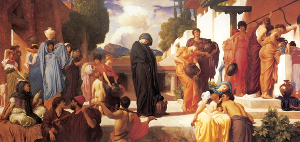 Captive Andromache. The painting by Lord Frederic Leighton