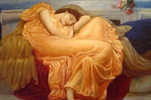 Lord Frederic Leighton, Flaming June, Painting on canvas